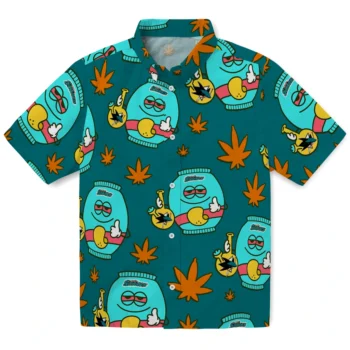 san jose sharks bong smile teal hawaiian shirts best selling