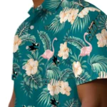 San Jose Sharks Hawaiian Shirt – Flamingo and Hibiscus