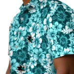 San Jose Sharks Hawaiian Shirt – Hibiscus Blooms