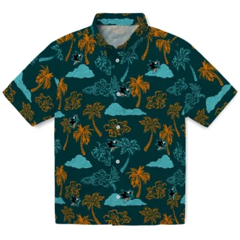 san jose sharks palm and clouds teal hawaiian shirts best selling