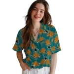San Jose Sharks Hawaiian Shirt – Palm Tree Motif