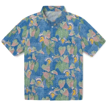 san jose state spartans anthurium overlay blue hawaiian shirts best selling