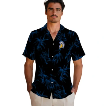 san jose state spartans bamboo branches blue black hawaiian shirts fashion forward