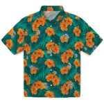 San Jose State Spartans Hawaiian Shirt – Hibiscus and Palm Leaves