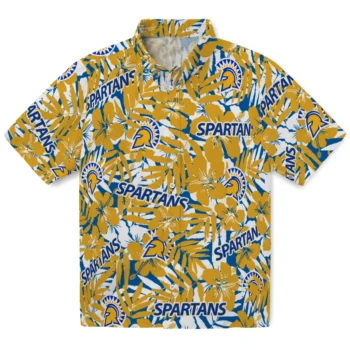 san jose state spartans hibiscus overlay hawaiian shirts best selling