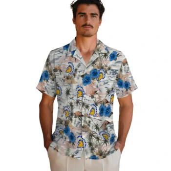 san jose state spartans hibiscus seaside white hawaiian shirts fashion forward