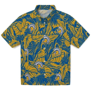 san jose state spartans monstera layer blue hawaiian shirts best selling