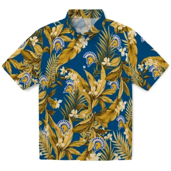 san jose state spartans palm leaves blue hawaiian shirts best selling