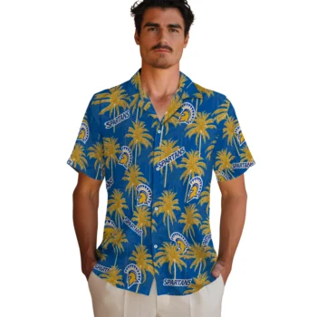 san jose state spartans palm grove blue hawaiian shirts fashion forward