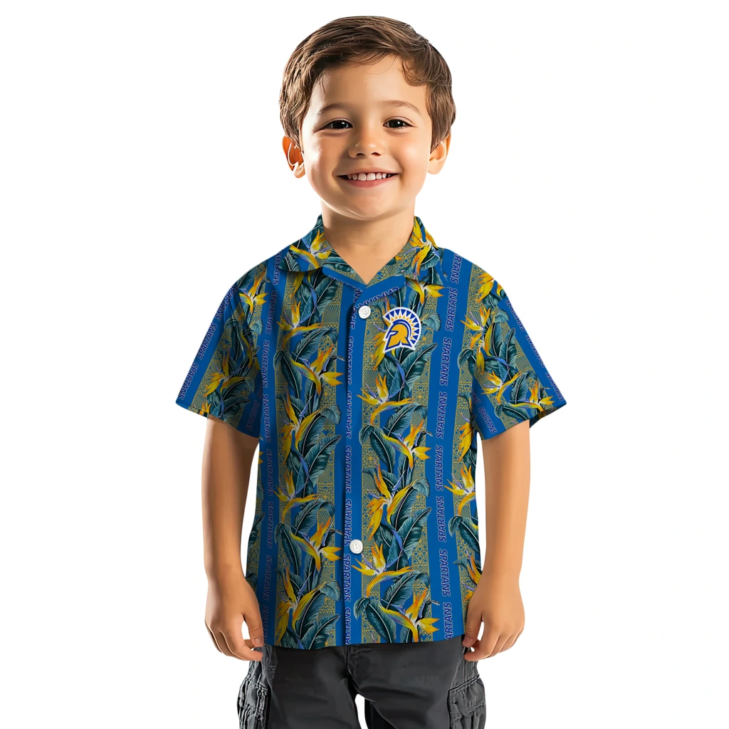 San Jose State Spartans Hawaiian Shirt - Paradise Vines san jose state spartans paradise vines blue hawaiian shirts top rated