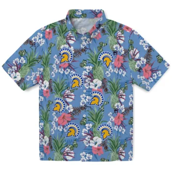 san jose state spartans pineapple bouquet best sky blue hawaiian shirts best selling