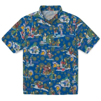 san jose state spartans simpsons christmas blue hawaiian shirts best selling