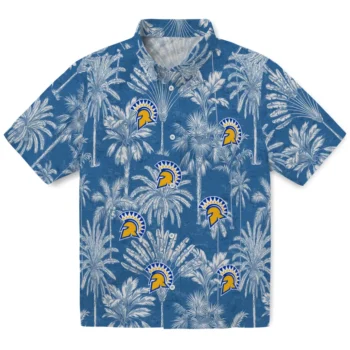 san jose state spartans palm shadows blue hawaiian shirts best selling
