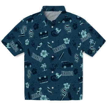seattle kraken beach vibe navy hawaiian shirts best selling