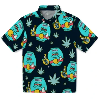 seattle kraken bong smile blue hawaiian shirts best selling