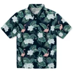 Seattle Kraken Hawaiian Shirt – Flamingo and Hibiscus