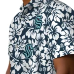 Seattle Kraken Hawaiian Shirt – Hibiscus Motif