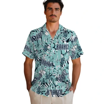 seattle kraken hibiscus overlay hawaiian shirts fashion forward