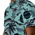 Seattle Kraken Hawaiian Shirt – Palm Sunset