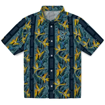 seattle kraken paradise vines blue hawaiian shirts best selling