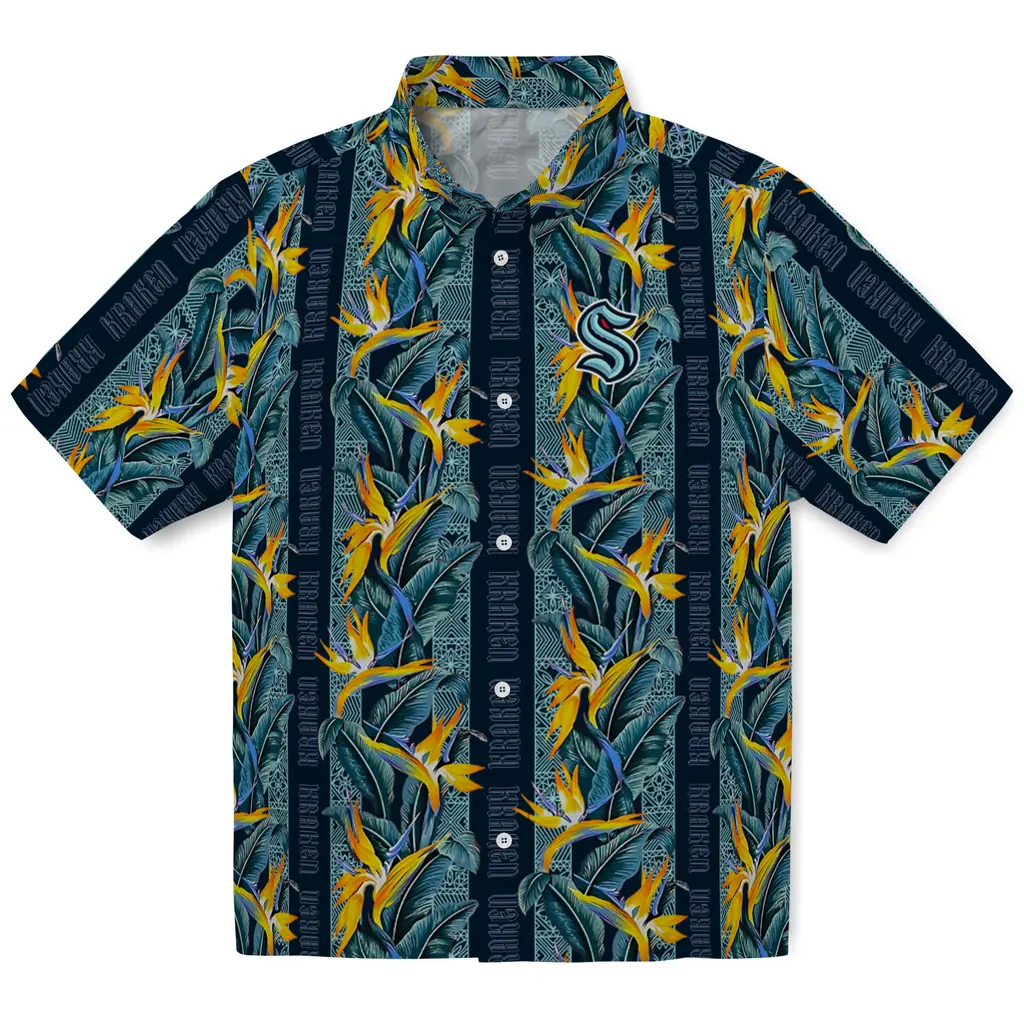 Seattle Kraken Hawaiian Shirt - Paradise Vines seattle kraken paradise vines blue hawaiian shirts best selling