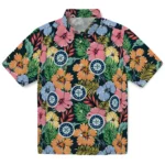 Seattle Mariners Hawaiian Shirt – Brilliant Hibiscus Garden