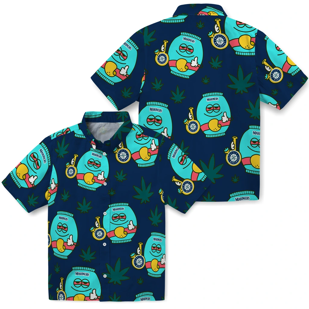 Seattle Mariners Hawaiian Shirt - Chill Vibe seattle mariners bong smile navy blue hawaiian shirts high quality