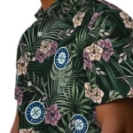 Seattle Mariners Hawaiian Shirt – Hibiscus Leaves Pattern