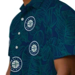 Seattle Mariners Hawaiian Shirt – Leaf Outline
