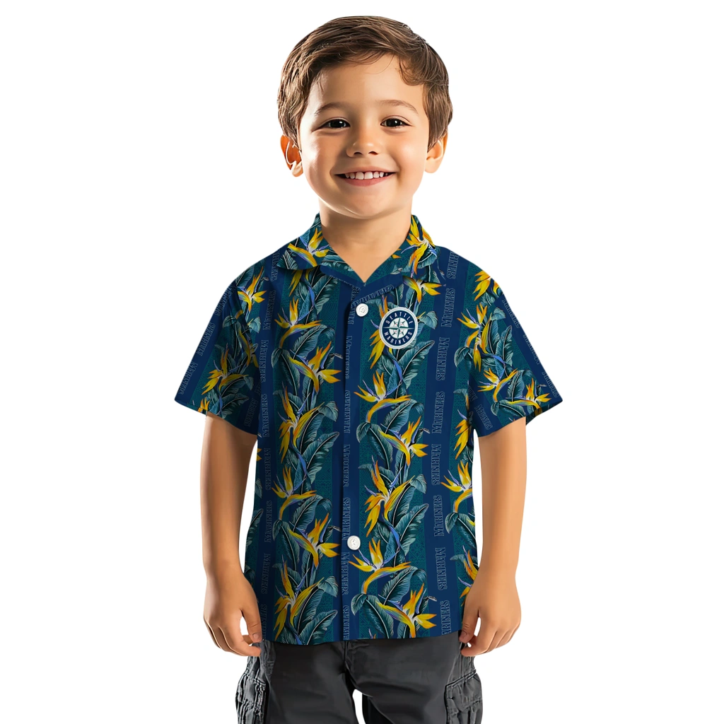 Seattle Mariners Hawaiian Shirt - Paradise Vines seattle mariners paradise vines navy blue hawaiian shirts top rated