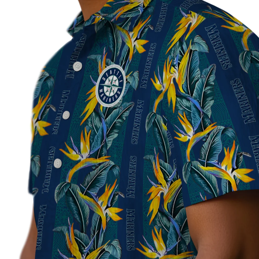 Seattle Mariners Hawaiian Shirt - Paradise Vines seattle mariners paradise vines navy blue hawaiian shirts trendy