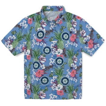 seattle mariners pineapple bouquet best sky blue hawaiian shirts best selling