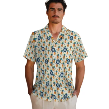 seattle mariners pineapple delight beige hawaiian shirts fashion forward
