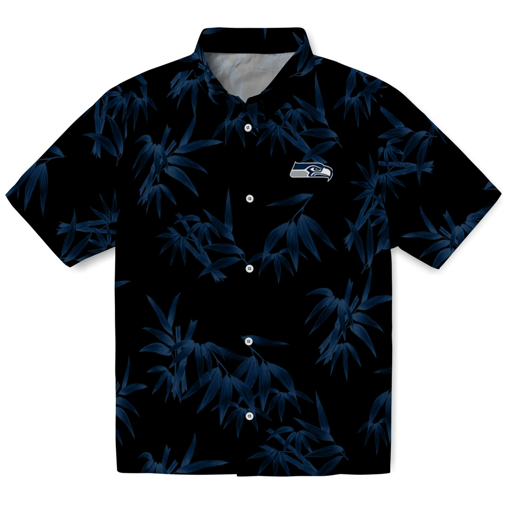 Seattle Seahawks Hawaiian Shirt - Bamboo Branches seattle seahawks bamboo branches blue black hawaiian shirts best selling