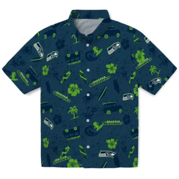 seattle seahawks beach vibe navy hawaiian shirts best selling
