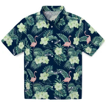 seattle seahawks flamingo palms blue hawaiian shirts best selling