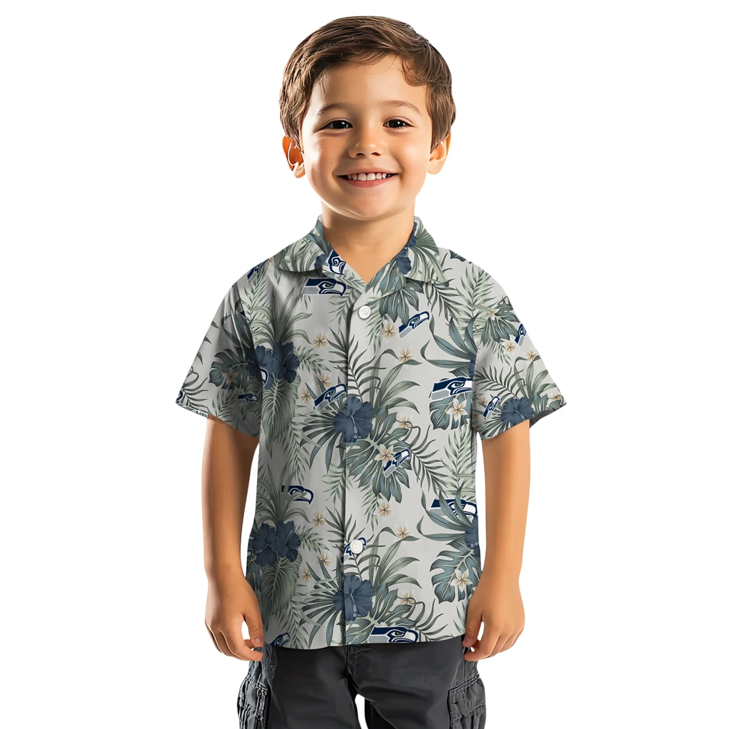 Seattle Seahawks Hawaiian Shirt - Hibiscus Designs seattle seahawks hibiscus designs beige hawaiian shirts top rated