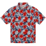 seattle seahawks hibiscus fiesta red royal blue hawaiian shirts best selling