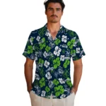 Seattle Seahawks Hawaiian Shirt – Hibiscus Flower Design