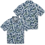 Seattle Seahawks Hawaiian Shirt – Hibiscus Motif