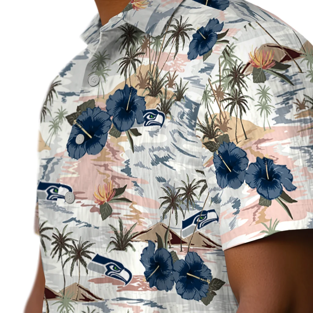 Seattle Seahawks Hawaiian Shirt - Hibiscus Seaside seattle seahawks hibiscus seaside white hawaiian shirts trendy