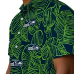 Seattle Seahawks Hawaiian Shirt – Leaf Outline