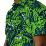 Seattle Seahawks Hawaiian Shirt – Monstera Layer
