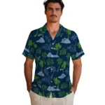 Seattle Seahawks Hawaiian Shirt – Palm And Clouds