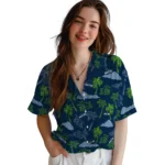 Seattle Seahawks Hawaiian Shirt – Palm And Clouds