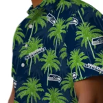 Seattle Seahawks Hawaiian Shirt – Palm Tree Motif