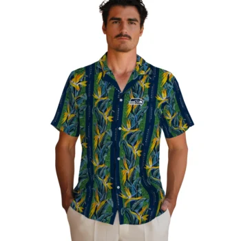 seattle seahawks paradise vines blue hawaiian shirts fashion forward
