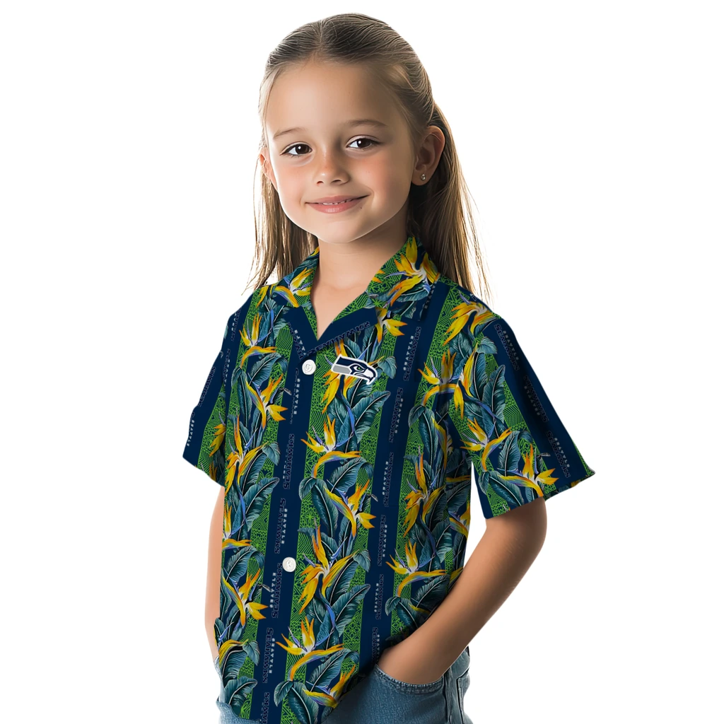 Seattle Seahawks Hawaiian Shirt - Paradise Vines seattle seahawks paradise vines blue hawaiian shirts premium grade