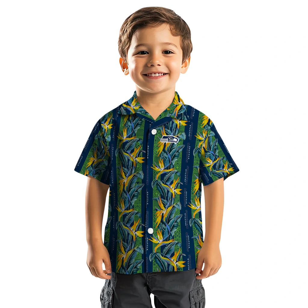Seattle Seahawks Hawaiian Shirt - Paradise Vines seattle seahawks paradise vines blue hawaiian shirts top rated