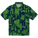 seattle seahawks turtle lines blue hawaiian shirts best selling